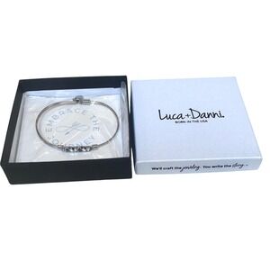 Luca‎ + Danni Embrace The Journey Silver Baguette Crystal Bangle Bracelet New
